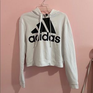 adidas white and black hoodie